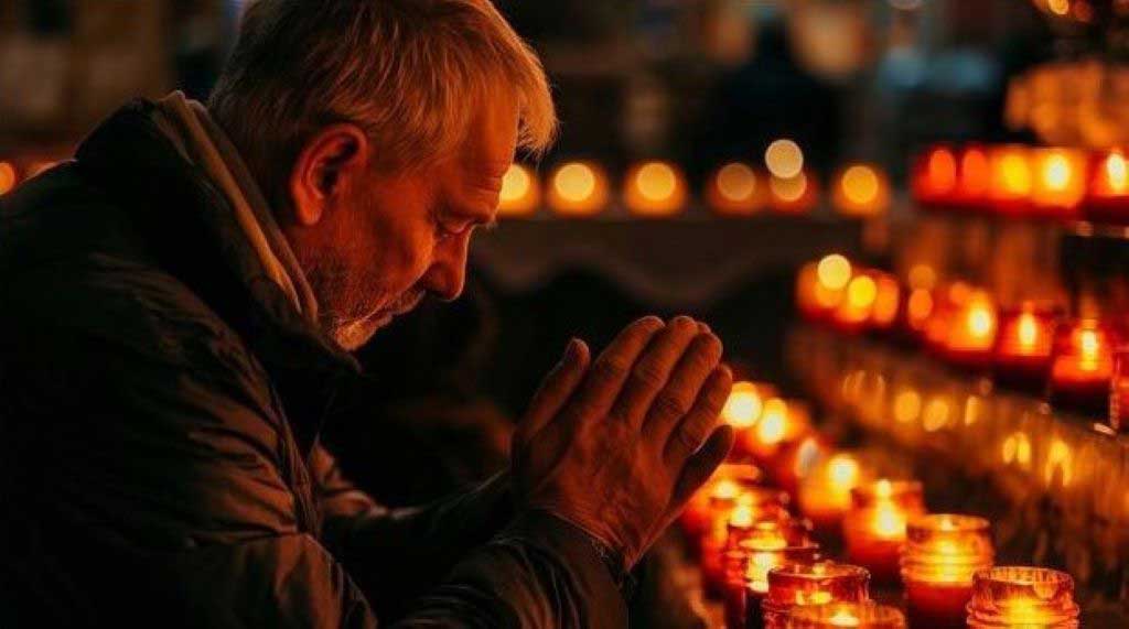 Man-Praying-With-Candles